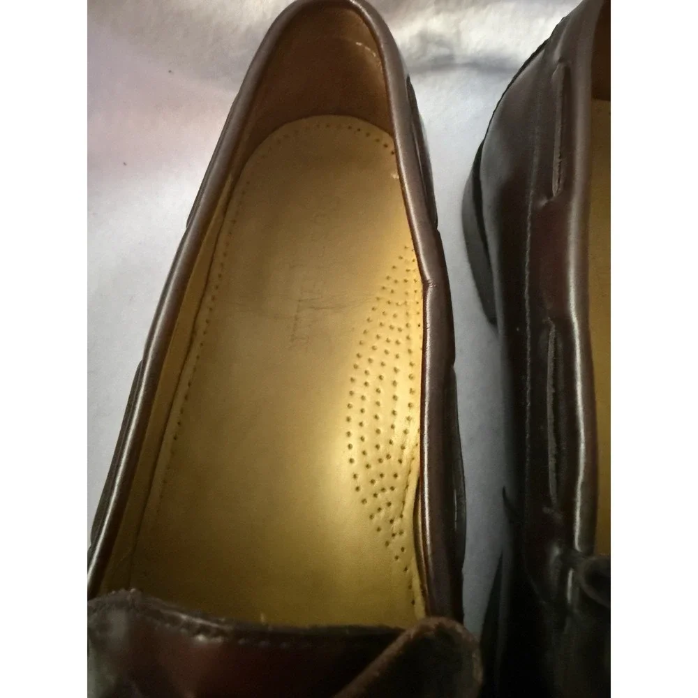 Vintage Cole Haan Mens 10D Slip On Tassel Loafers Leather Preppy Dress Shoes